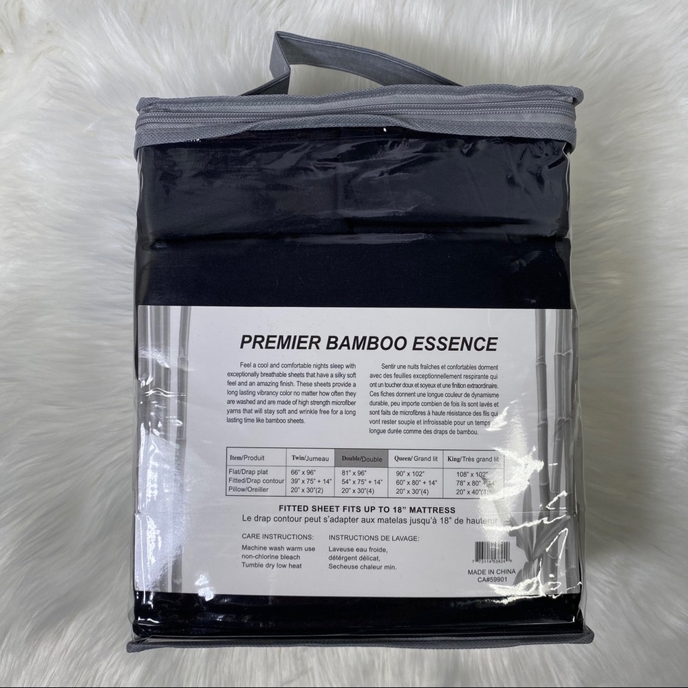 ✨FINAL STOCK✨Full 6pc Black Bedsheets - Picture 4 of 5